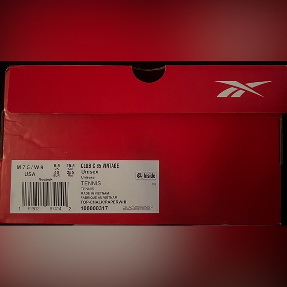 Reebok Club C Classic Leather Sneaker - Unisex - size 7.5 men / 9 women NWT - Picture 7 of 7